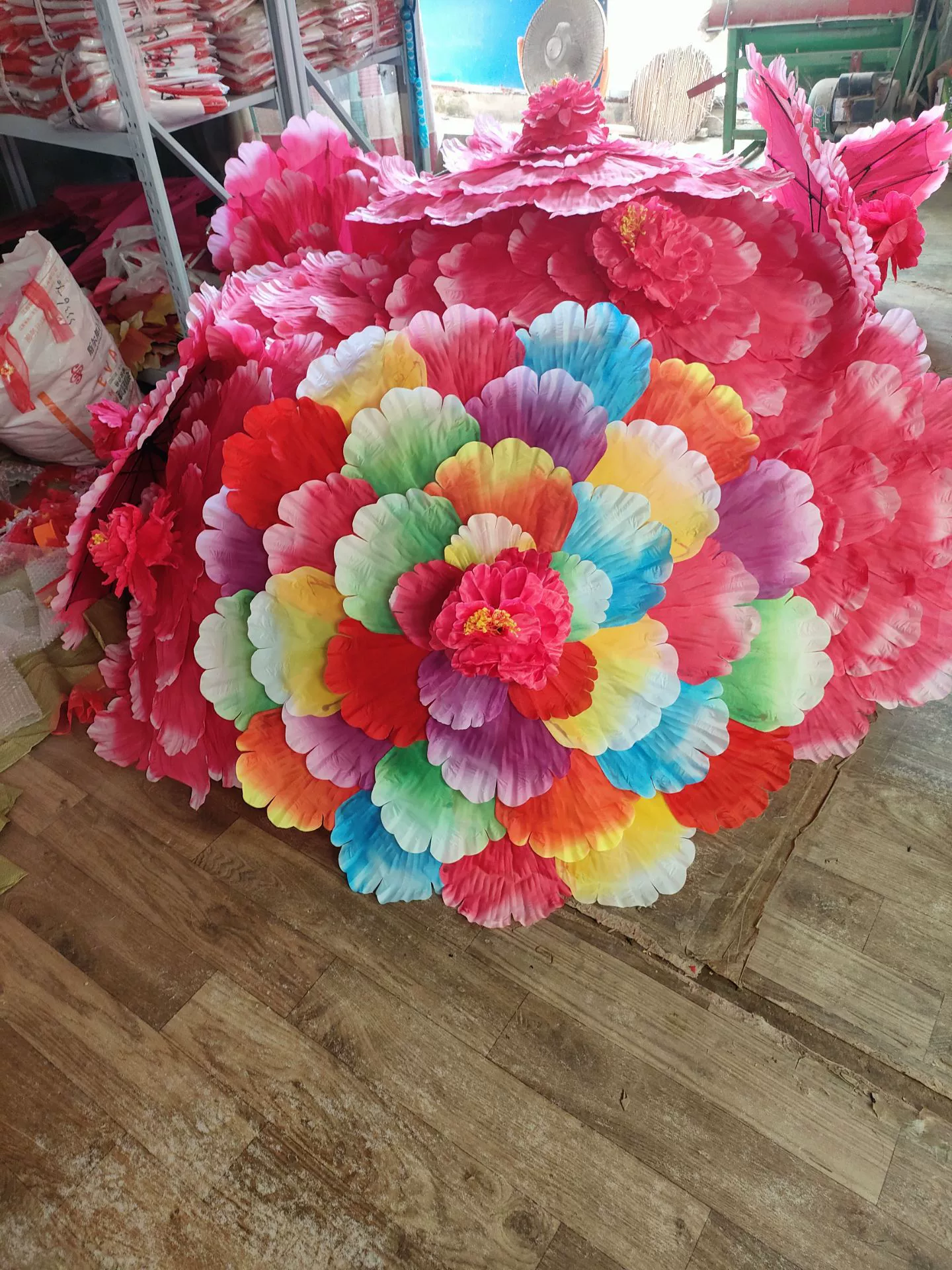 Красочный Зонт с пионами детский сад танцевальный Зонт ученик начальной школы спортивный реквизит для встреч рука цветок танцевальный реквизит зонтик