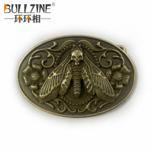 BULLZINE 锌合金飞蛾骷髅头皮带扣 FP-03804-2西部牛仔腰带扣