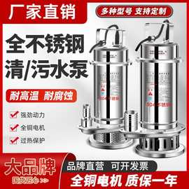 潜水泵304全不锈钢污水泵家用220V高扬程耐腐蚀抽水机化工垒德株