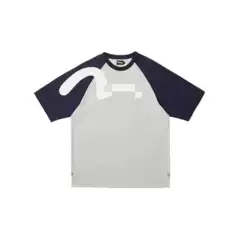 25 High-Quality Summer EVI Couple Printed Seagull Color-Block Crew Neck Relaxed Short-Sleeve T-Shirt