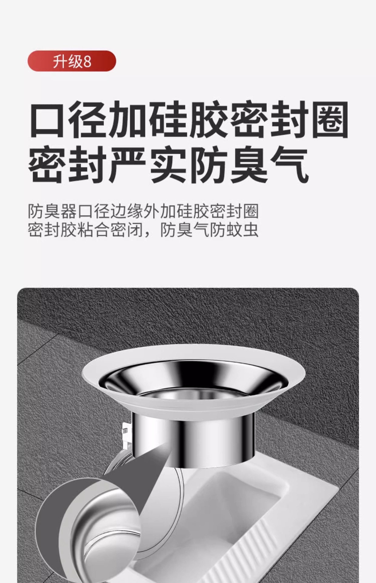 【 Toilet Odor Blocker 】 Anti-odor squat toilet bowl cover, stainless steel squat toilet bowl cover, hole plug, sitting toilet deodorizer undefined