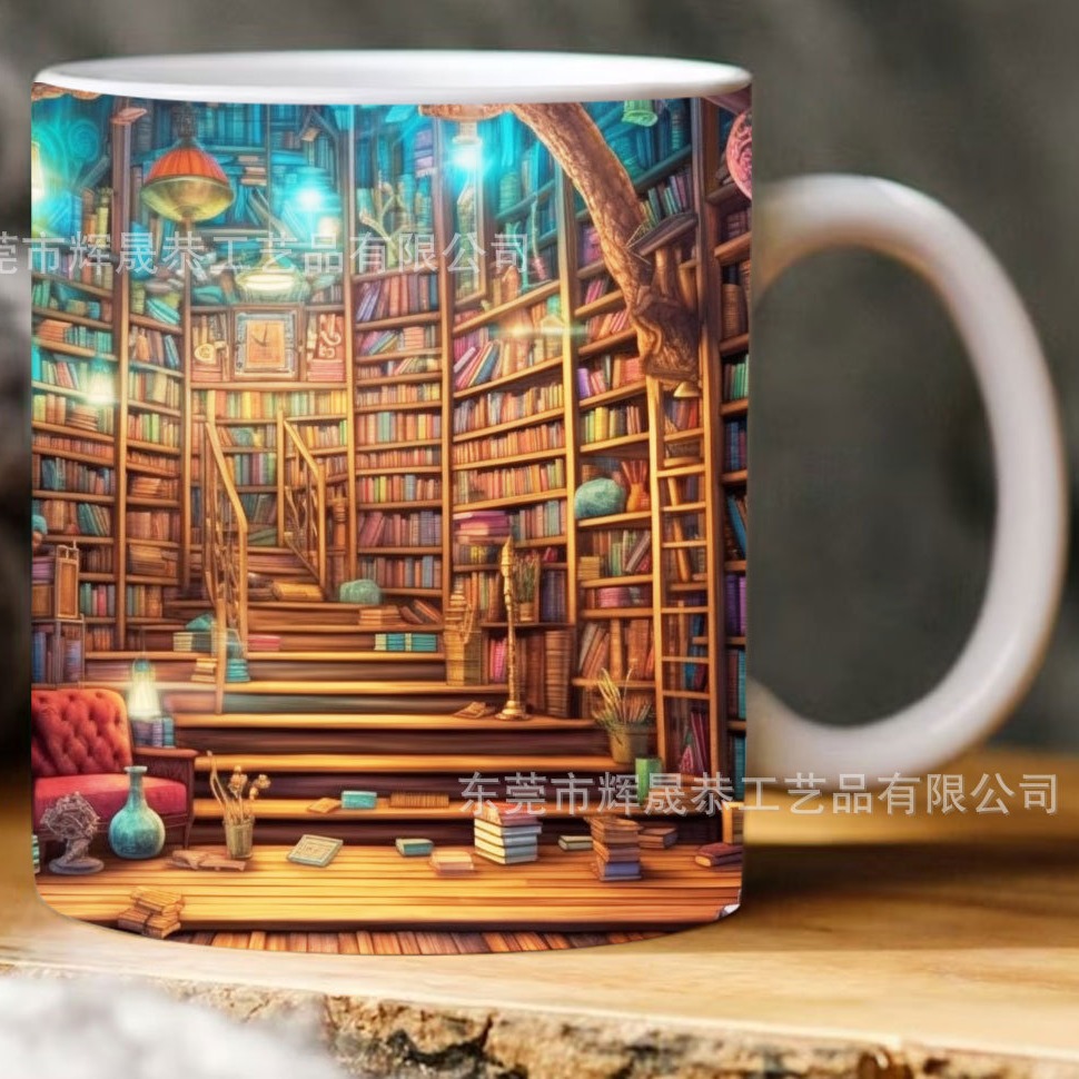 Taza multiusos del diseño creativo del espacio de la nueva Taza de cerámica transfronteriza de la estantería 3D