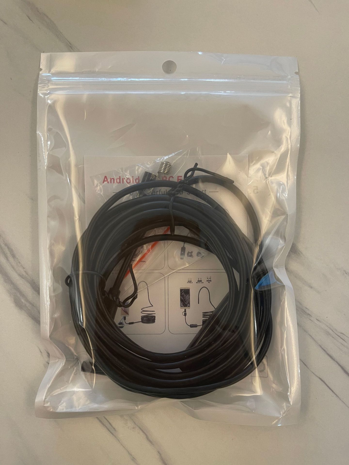 Tip-c Android cep telefonu endoskop endüstriyel boru tarama kamerası USB probu su geçirmez 5.5mm yarı sert