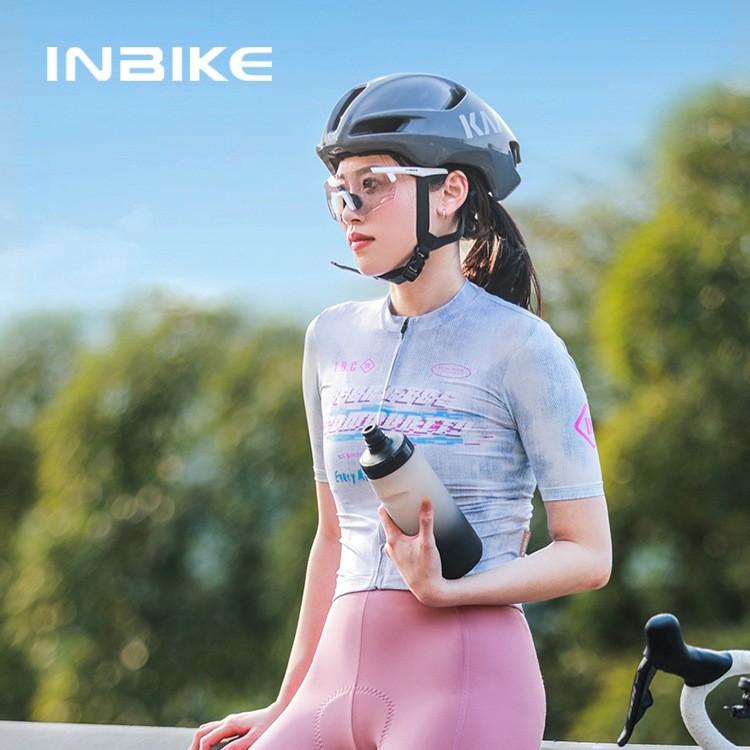 INBIKE Cycling Clothes Women's New Spring and Summer Thin Short-sleeved Breathable Bicycle Road Bike Top Short-sleeved Tingy Taste