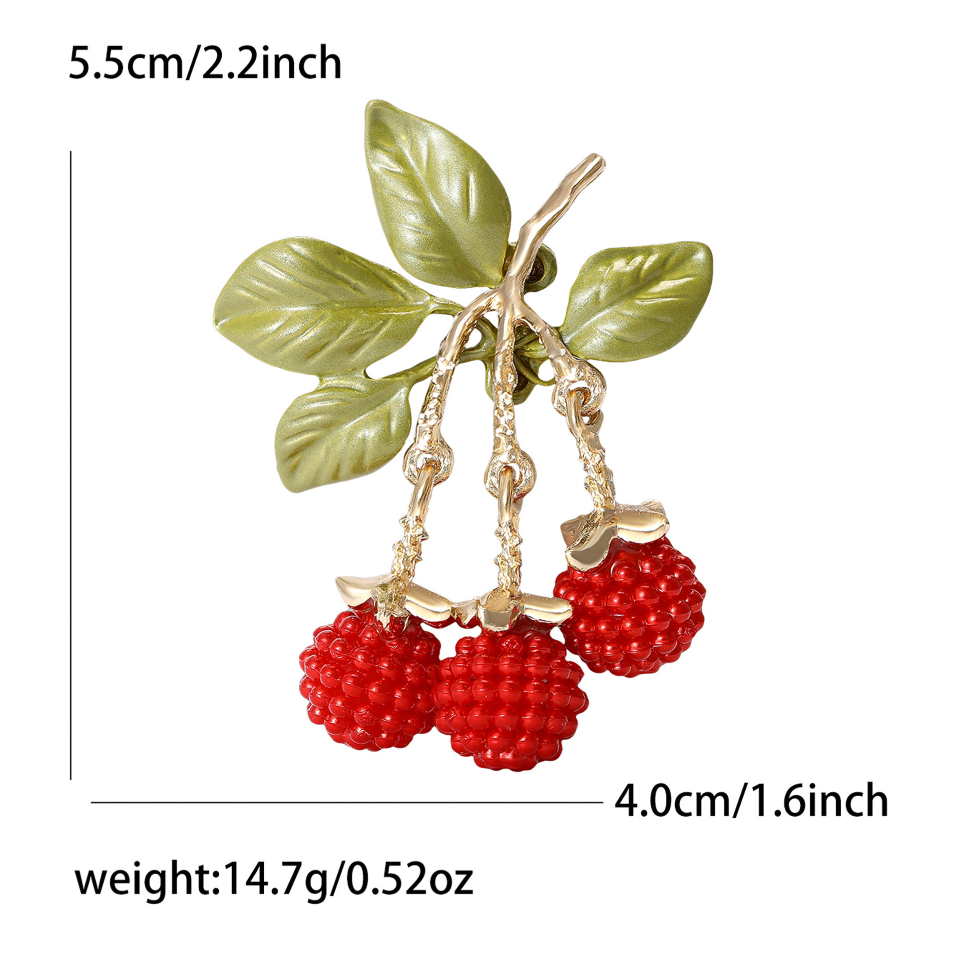 New European and American Style Cross-Border Enamel Blackberry Fruit Pendant Brooch Fresh Suit Clothing Women's Corsage Jewelry Pin