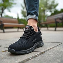 百搭网面休闲鞋防滑透气男鞋潮流飞织椰子鞋轻便工作老爹小白鞋子