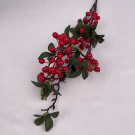 红果发财果仿真花场景布置道具年宵花果插枝年宵花冬青果批发花卉