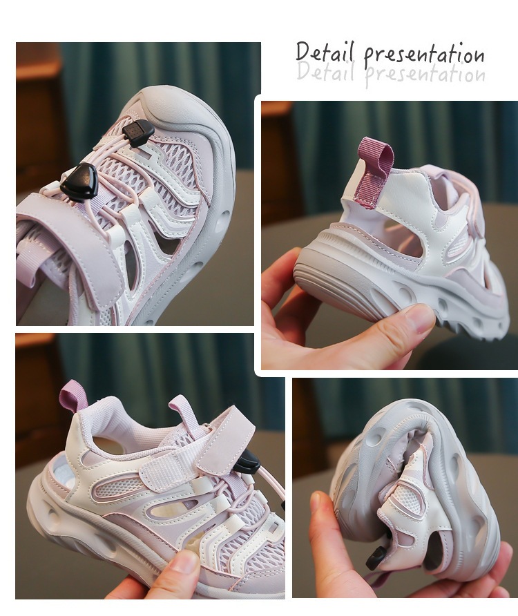 Lightweight Breathable Childrens Sandals Closed Toe Beach Shoes_voghion.com