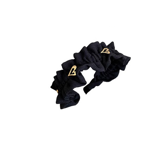 Internet celebridad elegante de ala ancha diadema plisada tocado lavado de cara de las mujeres horquilla avanzada banda de pelo sensible a la presión alta Paquete de pelo superior del cráneo