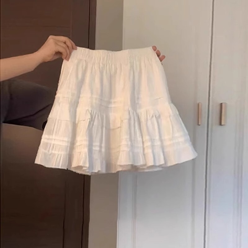 plus size White Cake Skirt Skirt Women's Summer White Skirt Anti-glare High Waist Slimming A- line Short Skirt Tutu Skirt plus size White Cake Skirt Skirt Women's Summer White Skirt Anti-glare High Waist Slimming A- line Short Skirt Tutu Skirt
