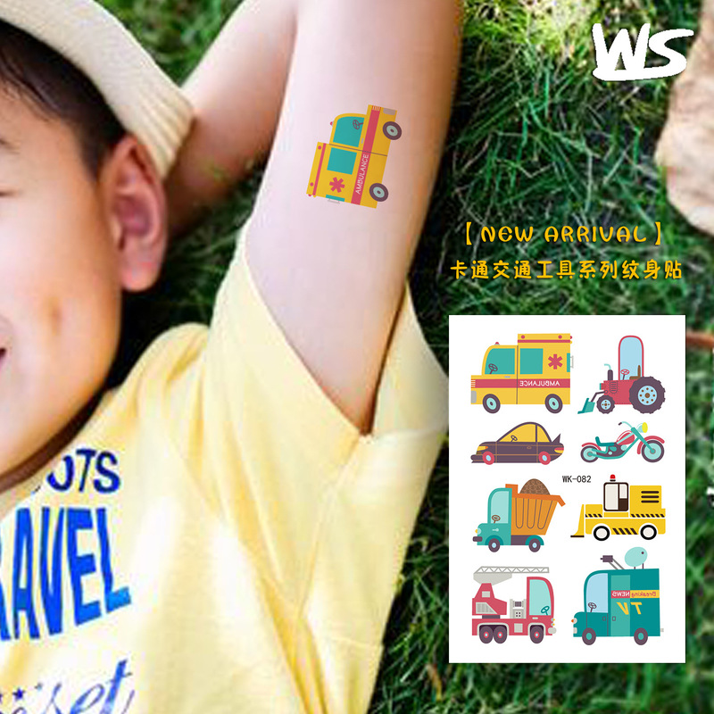 Cross-border Hot Sale Cartoon Spaceship Series Tattoo Sticker Children Astronaut Temporary Tattoo Sticker