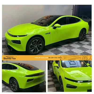 Automotive Film: Factory Wholesale Export Specially Designed - white-pet-super-bright-apple-green-152x18-m