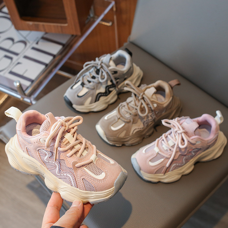 Zapatos Deportivos para Niños Primavera 2025 Niños Malla Transpirable Casual Zapatos de Papá Niñas Estudiantes Zapatos para Correr Dropshipping
