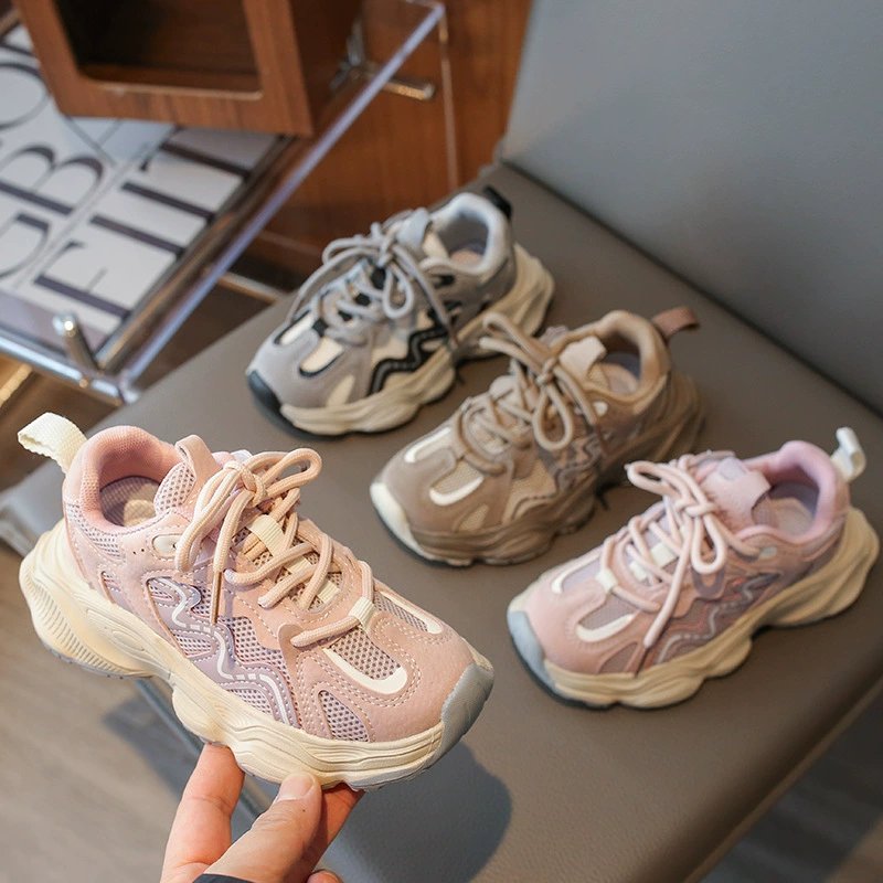 Детская спортивная обувь 2025 весенняя сетка для мальчиков дышащая повседневная обувь для девочек