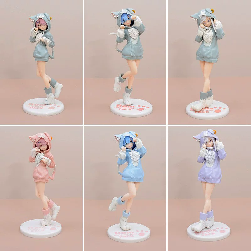 Фигура (Parker) Rem · Ram · Emilia — 20 см статуя из PVC/смолы в стиле anime, варианты костюма Parker