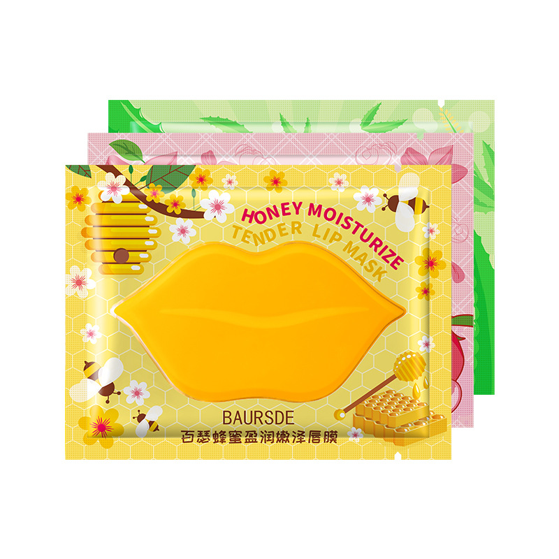 Bather Honey Peach Aloe Honey Lip Mask Humectante Desvanecer las líneas labiales para mejorar el color labial máscara labial al por mayor