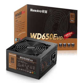 航嘉WD650EVO铜牌电脑台式机静音电源节能游戏多核宽幅额定650w