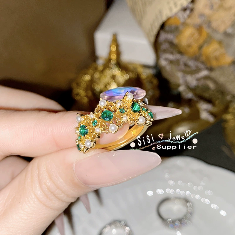 Small design zirconium, universal ring, European style