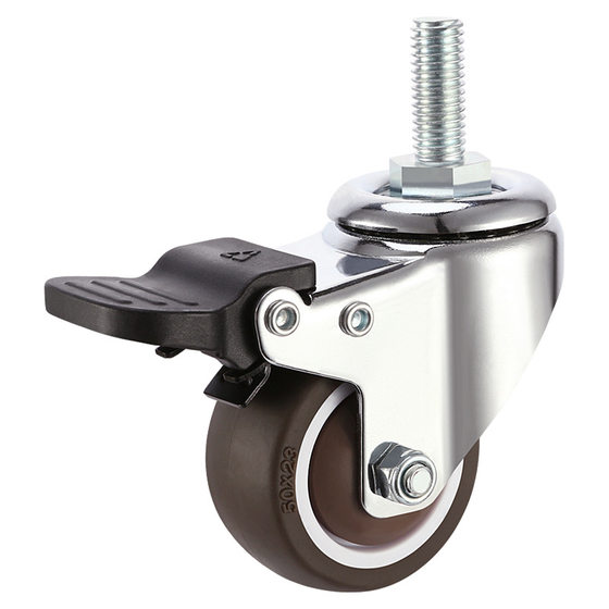 1.5 inch universal casters 1 inch 1.25 inch 2 inch silent wheel with brake tpr double bearing rubber Directional furniture wheel