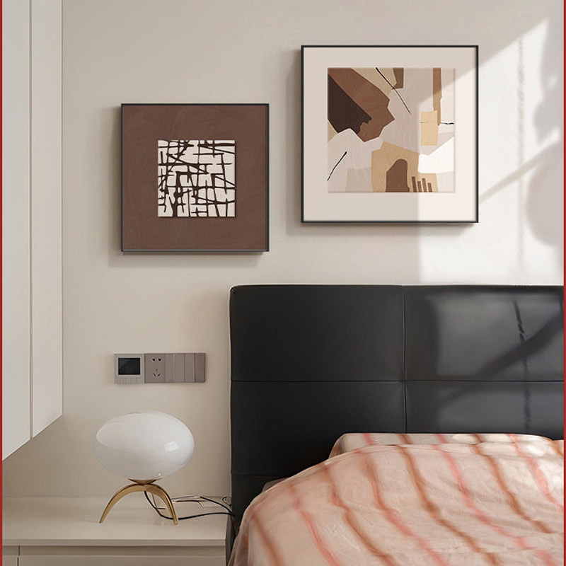Modern minimalist bedroom headboard decorative painting, abstract light luxury with a high-end feel, main bedroom wall art, dining room wall mural Modern minimalist bedroom headboard decorative painting, abstract light luxury with a high-end feel, main bedroom wall art, dining room wall mural