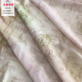 厂家直销 新款大牌款春夏季雪纺布料水印数码印花连衣裙面料