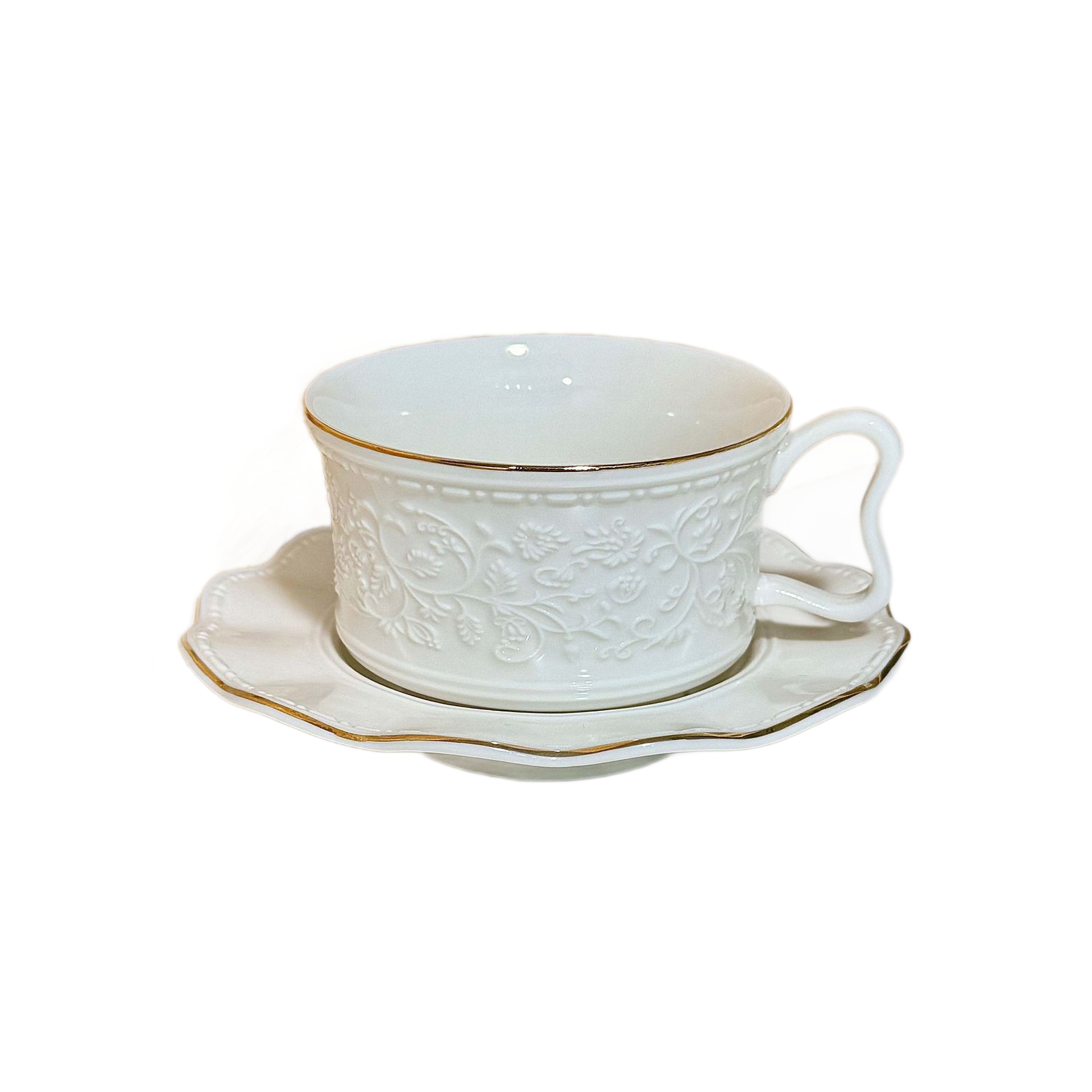 Retro estilo francés pintado oro relieve palacio cerámica tazas de café platos exquisitos tazas de té de la tarde taza de latte taza de flores