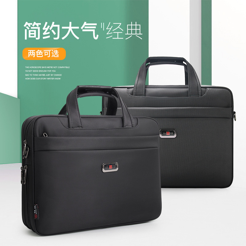 Yajie Oxford cloth computer bag anti-splashing large capacity business briefcase leisure travel file bag factory direct sales