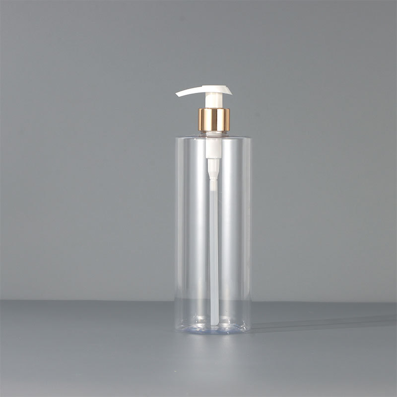 300ml; botella transparente brillante V platino; pet