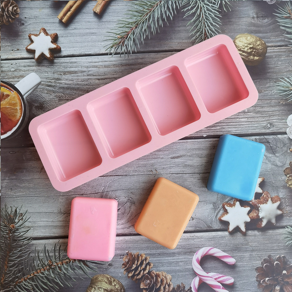 393 molde de silicona de jabon 4 molde de jabon aromático artesanía molde de vela molde de pastel de arroz