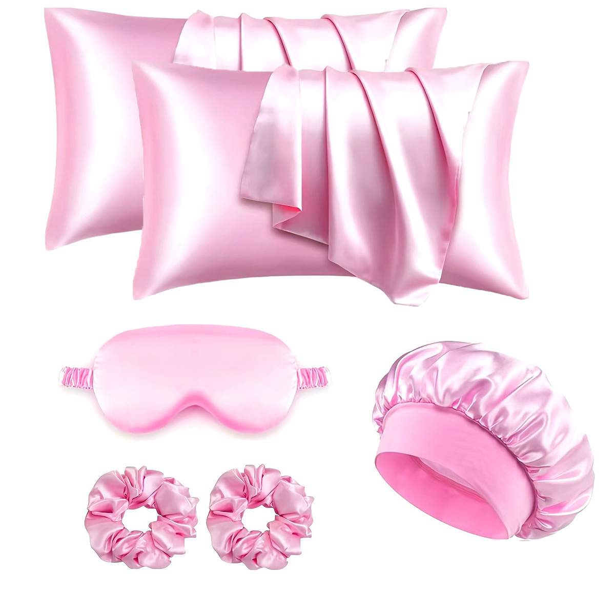 Transfronterizo Amazon almohada set satin seda
