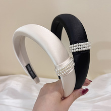 明星同款头箍女黑色宽边海绵发箍韩系高级感外出百搭压发头箍发饰