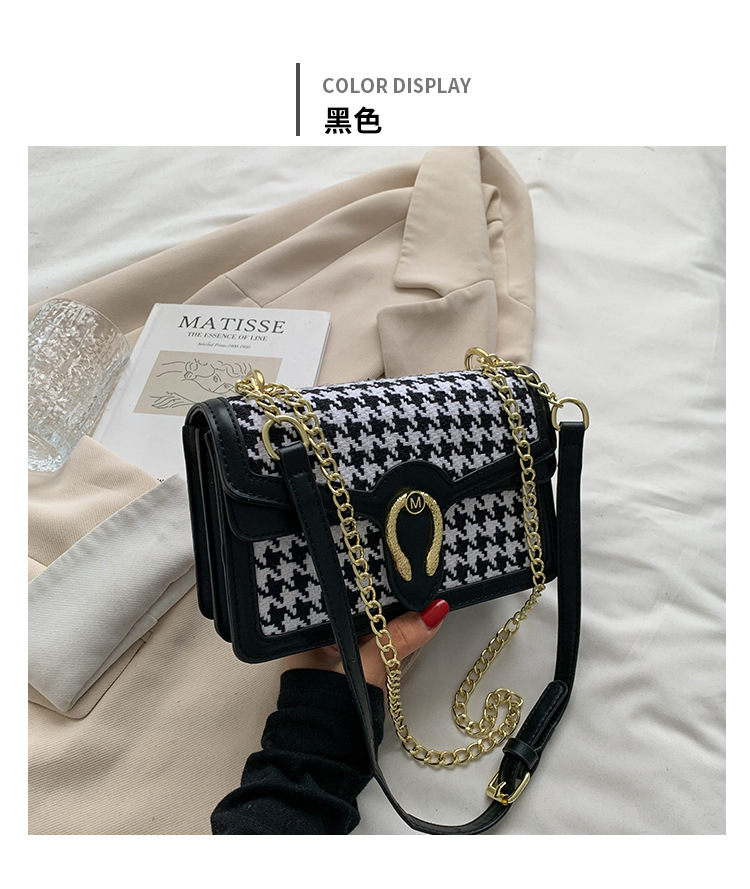 الكورية الأزياء حقيبة صغيرة 2021 جديد بسيط ليوبارد طباعة مربع صغير حقيبة سلسلة الكتف قطري حقيبة display picture 8