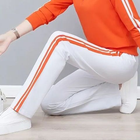[단품] 오렌지 엣지 화이트 투폴 팬츠