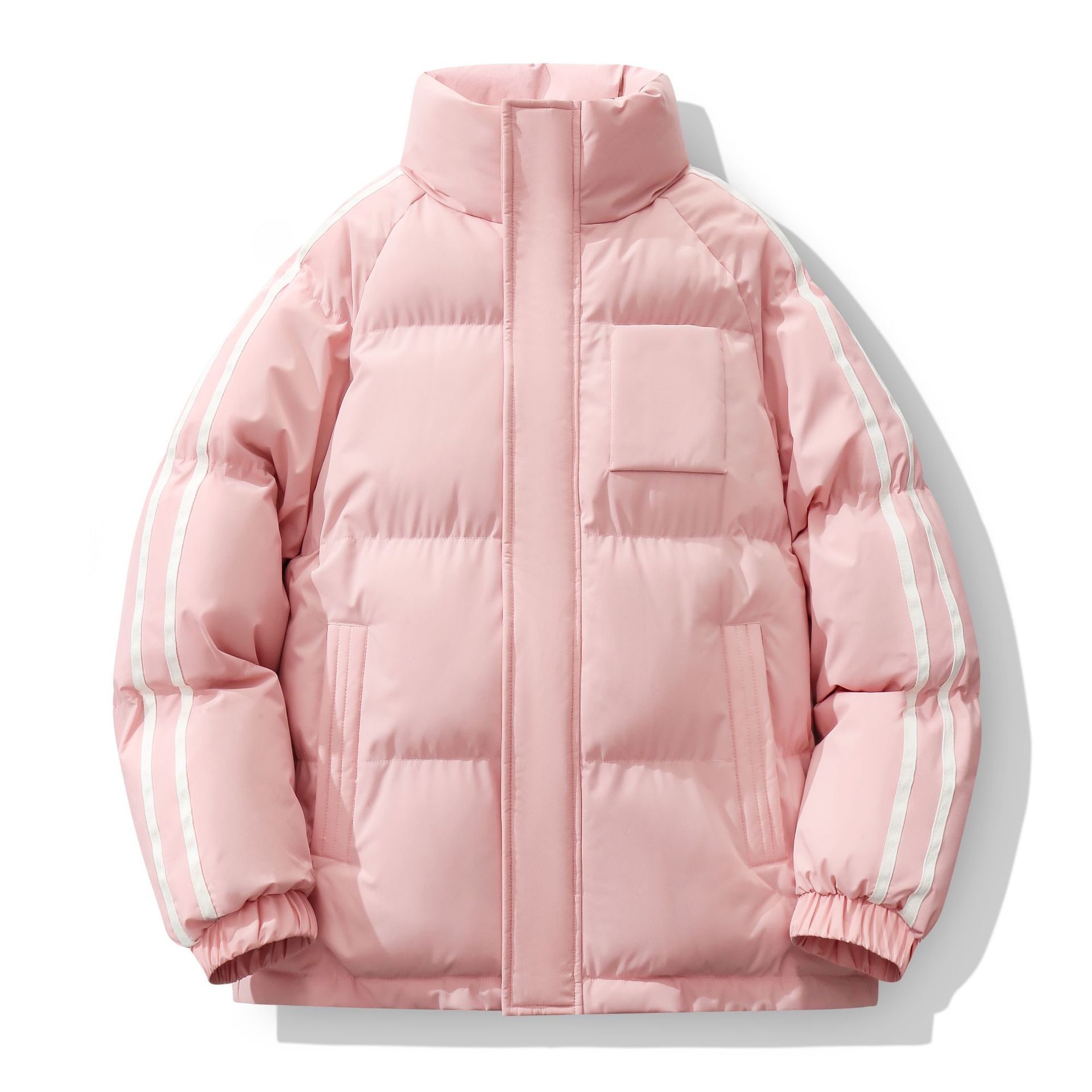 Ropa de algodón masculina de invierno suelta de cuello caliente ropa de algodón casual de color sólido marca de moda moda casual ropa de algodón deportiva pareja