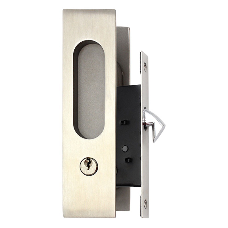 Cerradura de gancho de doble cara de acero inoxidable 304 para puerta corredera con llave, cerradura para puerta corredera, cerradura de embutir para puerta de granero, cerradura para puerta corredera