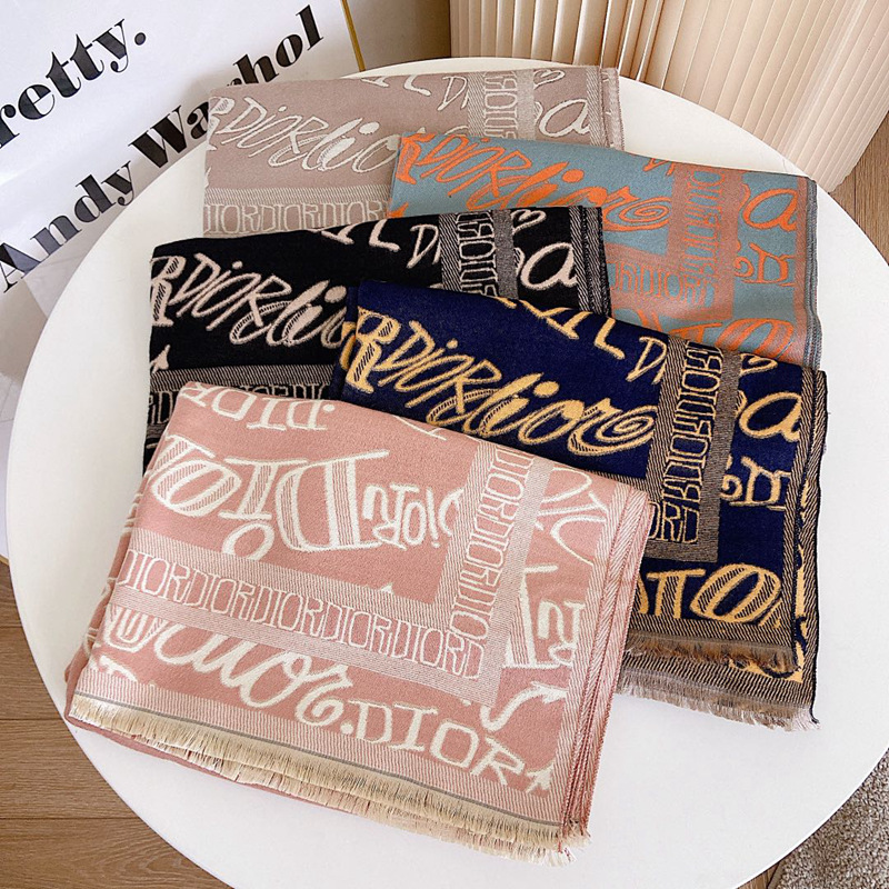 2021 europeo y americano de otoño e invierno de moda suave bufanda larga chal cálido de mujer nueva Alah carta bufanda de Cachemira