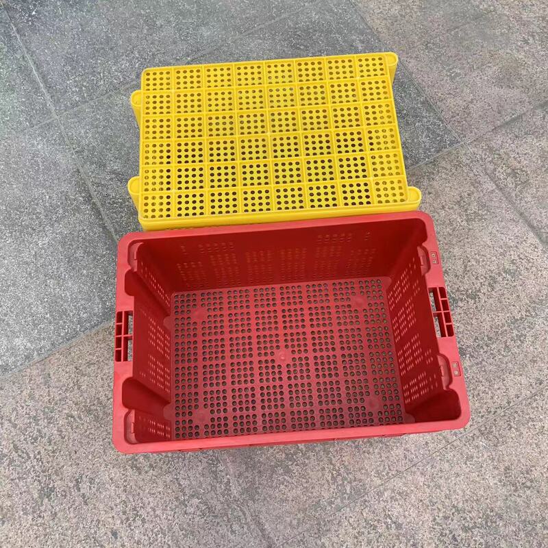 Second-hand spot US Group fresh distribution dislocation basket Duoduo orange heart vegetable distribution basket 600*400*310mm