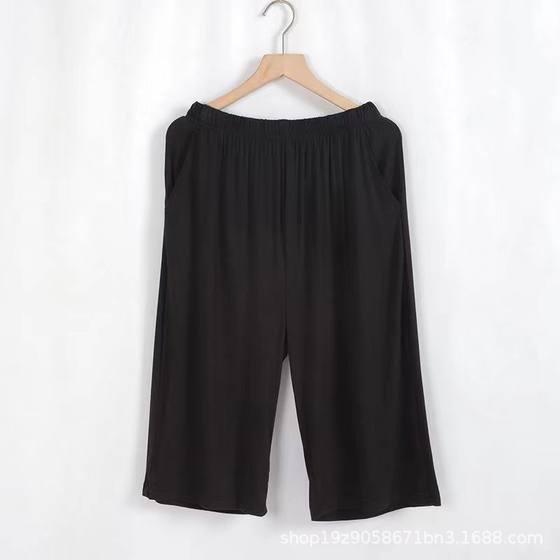 Men's Shorts Modal Summer Thin Plus Fat plus size Sports Leisure Home Pajamas Outer Wear Capri Pants Support for Hair