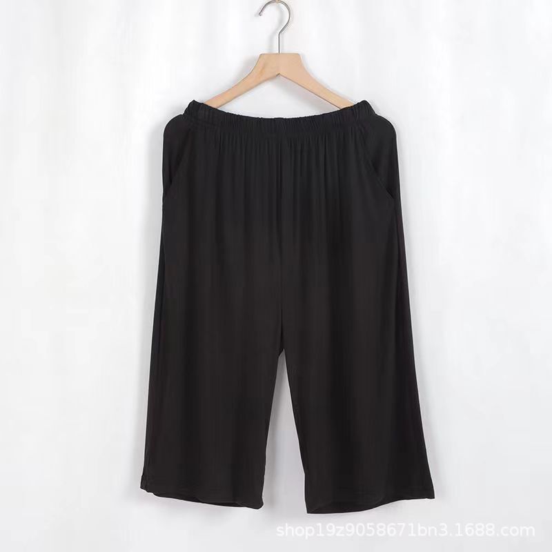 Men's Shorts Modal Summer Thin Plus Fat plus size Sports Leisure Home Pajamas Outer Wear Capri Pants Support for Hair