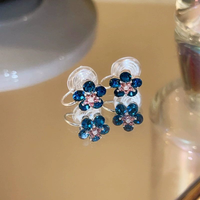 Свежая серебряная игла, серьги, аксессуар, украшение в цветочек