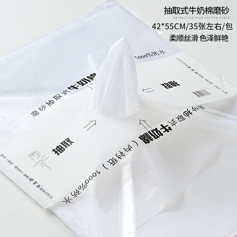 Papel de algodón lechoso mate extraíble, forro para floristería, impermeable, para embalaje floral, suministro al por mayor