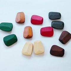 Diy耳飾り材料木製横穴木製ひし形四角イヤリングシンプルでおしゃれなピアス