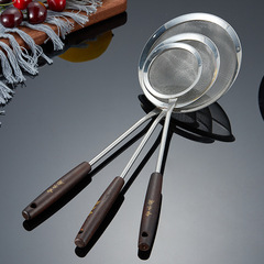 304 Stainless Steel Mesh Strainer with Rosewood Handle, Long-Handled Deepened Filter Spoon with Oil Grid – Perfect for Restaurants, Hot Pot Shops, and Noodle-Serving Needs