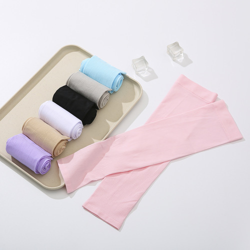 Insect-repellent ice sleeves, ice silk sleeve covers, sun protection sleeves, outdoor cycling summer sun protection, solid color protective sleeves and gloves, wholesale ice sleeves