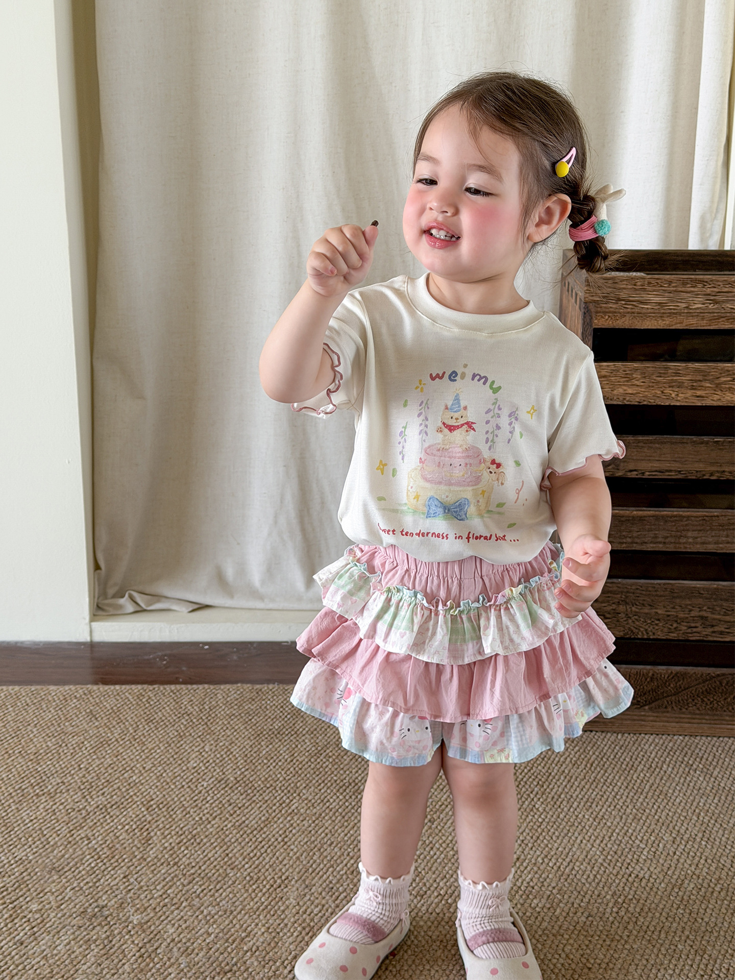 Caña de azúcar de pera ropa infantil niñas falda de torta de verano delgada 2026 vestido de pastel de niños clase A vestido corto bebé