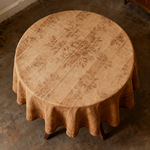 供应跨境复古风圆桌桌布防水防污家用餐桌桌布酒店饭店圆形台布