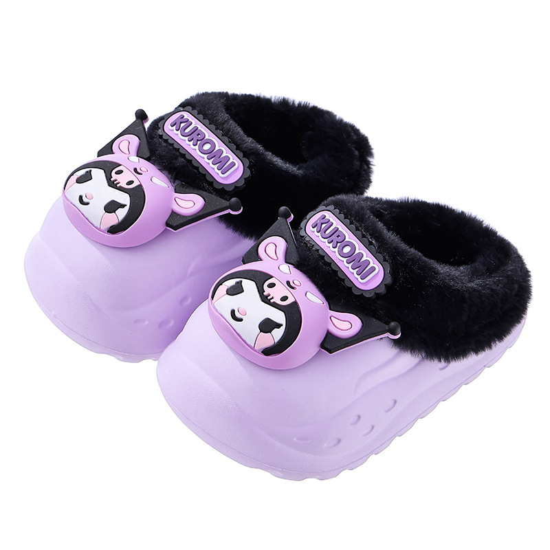 Sanliou zapatillas de algodón para niños invierno niñas cálidas EVA impermeable pie sensación de excrementos Kullomi zapatillas de algodón para niños