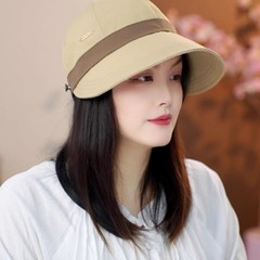 露丝同款遮阳防晒帽女2025新款渔夫帽大头围帽子女秋冬季鸭舌帽