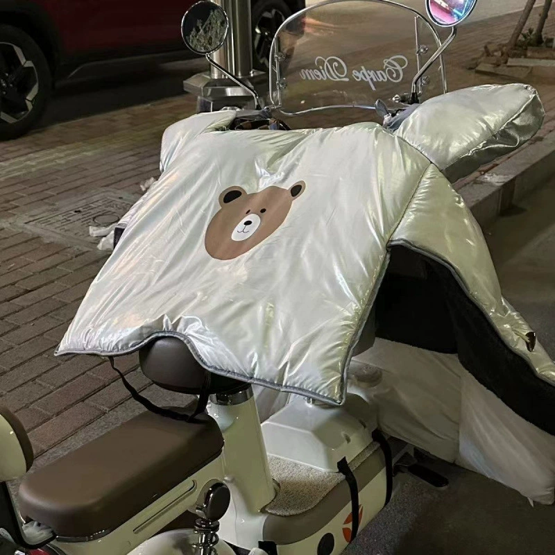 Windproof waterproof keep warm electric car with down, sun protection