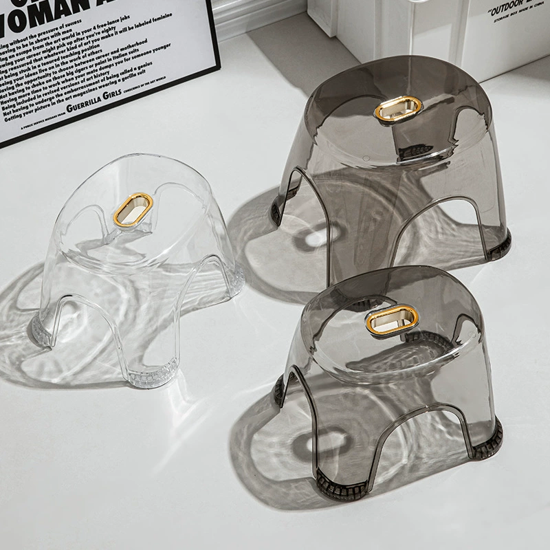 Прозрачный маленький табурет маленький пластиковый табурет для обуви Прозрачный столик для гостиной стул толстый домашний низкий табурет для детей